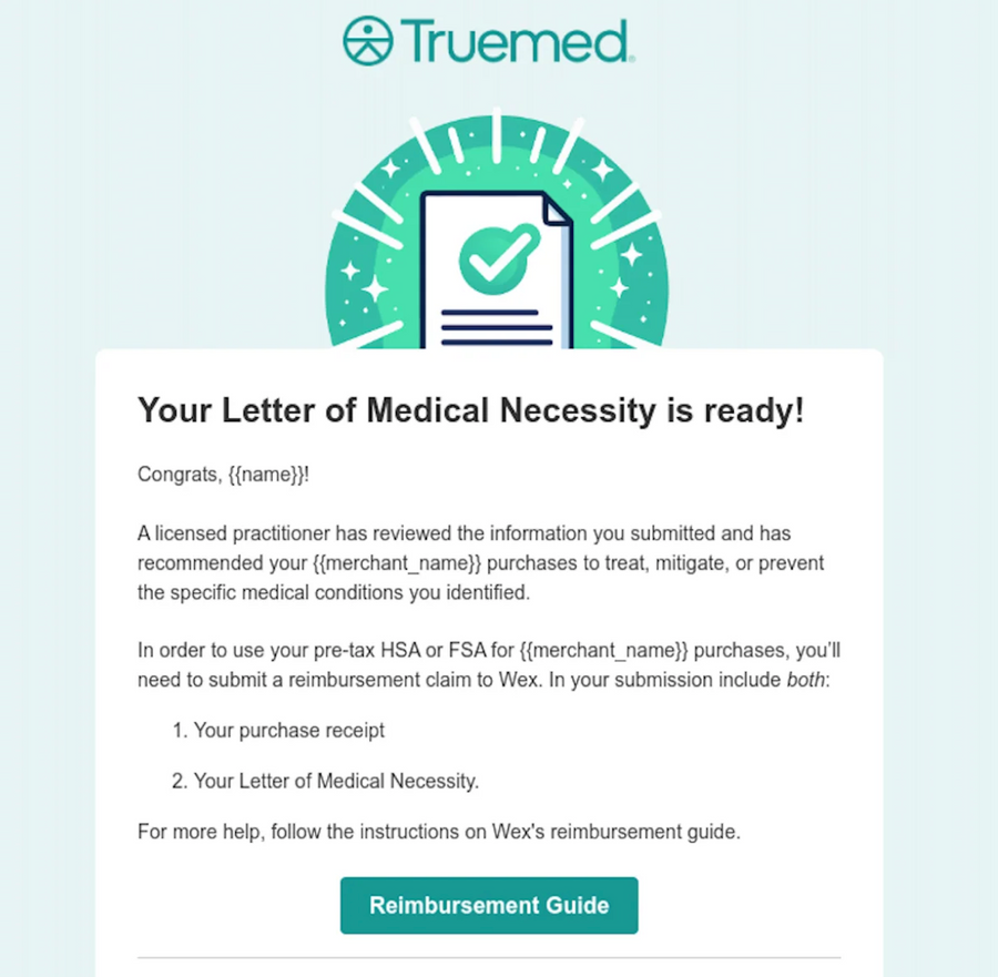 Receive your Letter of Medical Necessity